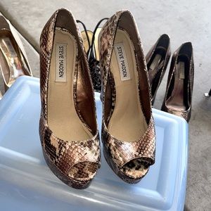 Snake Skin Stiletto High Heels